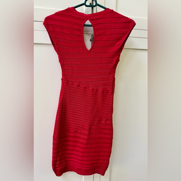 GUESS by Marciano Red Mini Dress S Sexy Bodycon - Picture 2 of 3